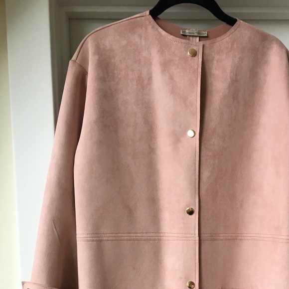 zara women's faux suede jacket
